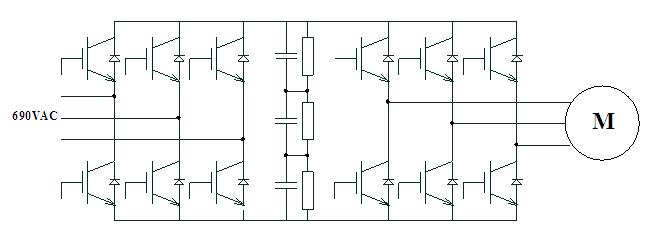 中國傳動網(wǎng)：森蘭690V變頻器主回路電路圖