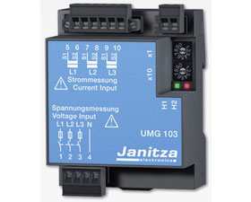 捷實 UMG 103導軌安裝多功能電力參數(shù)測量儀表