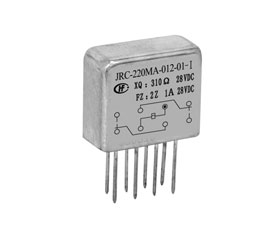 宏發(fā)電聲 1/6晶體罩兩組轉(zhuǎn)換觸點密封電磁繼電器 JRC-220MA