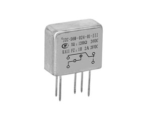 宏發(fā)電聲 1/6晶體罩一組動合觸點密封電磁繼電器JZC-56M