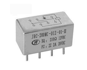 宏發(fā)電聲 1/5晶體罩有可靠性指標(biāo)的密封電磁繼電器JRC-200MC