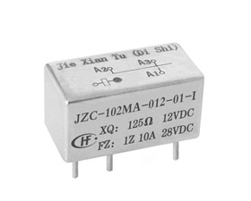 宏發(fā)電聲 1/2晶體罩10A負(fù)載密封電磁繼電器 JZC-102MA