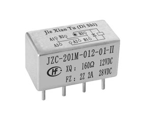 1/2晶體罩有線圈瞬態(tài)抑制兩組轉(zhuǎn)換觸點密封電磁繼電器JZC-201M