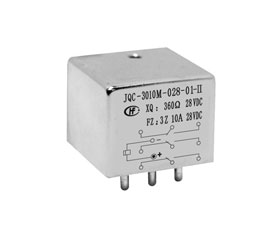 宏發(fā)電聲 2/5立方英寸三組轉(zhuǎn)換觸點密封電磁繼電器JQC-3010M