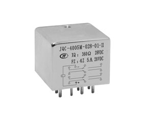 宏發(fā)電聲 2/5立方英寸四組轉(zhuǎn)換觸點密封電磁繼電器 JQC-4005M