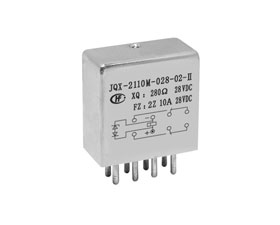 1/2立方英寸有線圈瞬態(tài)抑制兩組轉換觸點密封電磁繼電器JQX-2110M