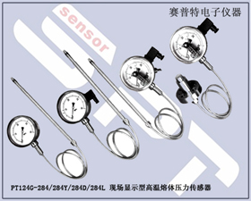 賽普特電子 PT124-284現(xiàn)場顯示高溫熔體壓力傳感器 
