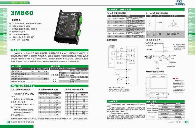 杰美康 3M860 三相步進(jìn)驅(qū)動器