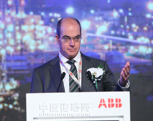 ABB北亞區(qū)總裁，ABB（中國）有限公司董事長兼總裁方秦在2012ABB自動化世界開幕式上作主旨演講