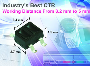 Vishay推出新款高性能、小尺寸反射光傳感器