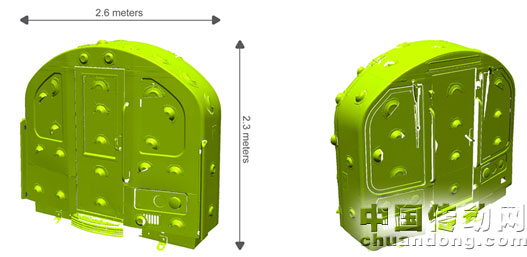 圖：火車掃描結(jié)果——2.6米寬、2.3米高